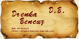 Drenka Bencuz vizit kartica